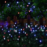 Flacchi Solar String Lights Patriotic String Lights, Red White Blue String Lights Corresponding With Star-Spangled Banner, Holiday Lights For Xmas, Party Decor