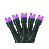 Northlight 20 Battery Operated Purple Led Wide Angle Mini Christmas Lights - 9.5 Ft Green Wire