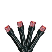 Northlight 20 Battery Operated Red Led Wide Angle Christmas Lights - 9.5 Ft Green Wire