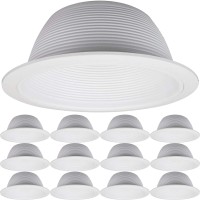 Four-Bros Lighting Sb30/Wht/12Pk 6 Inch Light Cover Baffle Trim, White