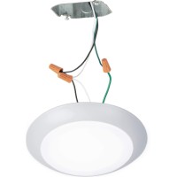 Wac Lighting Disc 6In Led Energy Star Flush Mount For Junction Box 3000K In White