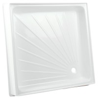 Caravan Shower Tray made from easycare ABS Acrylonitrile Butadiene Styrene Plastic with a compact size W x D x H 60 x 60 x 10 cm and a 3 mm Material thickness The specially designed for small commercial wet Designed Shower Tray has around a 5 inch wide mo