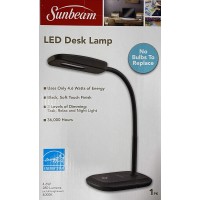 Sunbeam Flexible Neck Led Desk Lamp Adjustable Light Energy Star Black