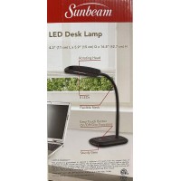 Sunbeam Flexible Neck Led Desk Lamp Adjustable Light Energy Star Black