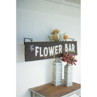 Wooden Flower Bar Sign