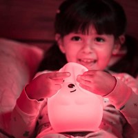 Lumipet Bear Jumbo Kids Night Light, Cute Nursery Light For Baby, Toddler, Silicone Led Lamp, Remote Operated, Usb Rechargeable Battery, 9 Available Colors, Timer Auto Shutoff