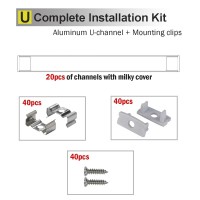Starlandled Led Strip Channel 20Pack Led Aluminum Channel With Cover And Complete Mounting Accessories For Smd2835 600Leds Warm White Led Strip