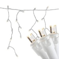 Northlight 100Ct White Led Wide Angle Icicle Christmas Lights - White Wire