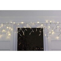 Northlight 100Ct White Led Wide Angle Icicle Christmas Lights - White Wire