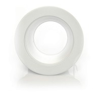 4 Inch Light White Stepped Baffle Trim - For 4