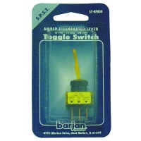 Barjan 057Bp800 12V Illuminated Lever 20A On Off Toggle Switch Amber