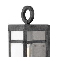 Hinkley Porter Collection Extra Small Wall Mount Lantern, 120V - Add Security To Porches, Patios & Exterior Spaces With Ultra-Durable Outdoor Lighting, Aged Zinc