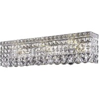 Maxime 3 Light Chrome Wall Sconce Silver Shade (Grey) Royal Cut Crystal