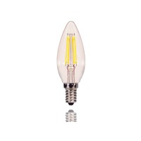 Satco 4.5W B11 Candelabra Base Led Replacement Lamp (Pack Of 6)-3.75 Inches Length And 1.25 Inches Wide