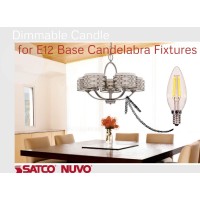 Satco 4.5W B11 Candelabra Base Led Replacement Lamp (Pack Of 6)-3.75 Inches Length And 1.25 Inches Wide