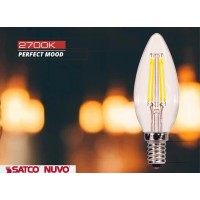 Satco 4.5W B11 Candelabra Base Led Replacement Lamp (Pack Of 6)-3.75 Inches Length And 1.25 Inches Wide