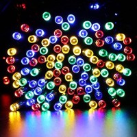 Qedertek Solar String Lights, 72Ft 200 Led Fairy Lights, 8 Modes Ambiance Lighting For Outdoor, Patio, Lawn, Landscape, Garden, Home, Wedding (4 Pack, Multi-Color)