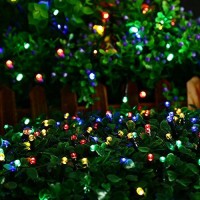 Qedertek Solar String Lights, 72Ft 200 Led Fairy Lights, 8 Modes Ambiance Lighting For Outdoor, Patio, Lawn, Landscape, Garden, Home, Wedding (4 Pack, Multi-Color)