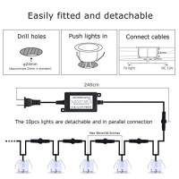 Led Deck Lights Kit 12V Low Voltage Waterproof Ip67 Warm White Recessed Deck Lighting In Ground Light For Stair Step Garden Patio Yard Wood Floor Outdoor Landscape Lights Fixtures(Pack Of 10)