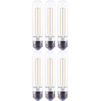 Bioluz Led 94 Cri T10 Led Bulb 40W (Uses Only 5W) E26 Base Filament Bulb Soft White 3000K T10 Led Edison Bulb Works With Dimmable Or Non-Dimmable Ul-Listed Title 20 High Efficacy Lighting 6-Pack