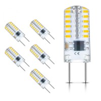 Leke G8 Bulb T4 G8 Bi Pin Led Bulb 2.5W Equivalent To G8 Halogen Bulb 20W,G8 Led Dimmable Light Bulb Warm White 3000K,Ac 110V 120V 130V(6 Pack)