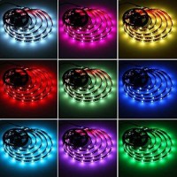 Hikenri 1M/3.3Ft Battery Powered Led Strip Lights, Flexible Color Changing Rgb Led Light Strip, Tv Backlight Background Lighting