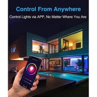 Led Wifi Controller, Rgb Led Light Strip Voice Control From Alexa & Google Home, Wifi Wireless Smart Controller With Free App Via Ios Or Android Smartphone