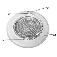 Procuru 6-Inch White Metal Shower Can Light Trim With Fresnel Glass For Wet Locations (White, 1-Pack)