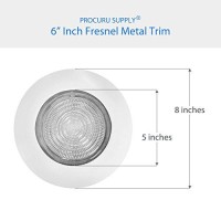 Procuru 6-Inch White Metal Shower Can Light Trim With Fresnel Glass For Wet Locations (White, 1-Pack)