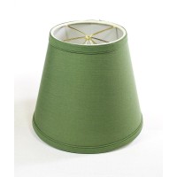 5X8X7 Empire Linen Edison Clip On Lampshade Kale Green - Perfect For Small Table Lamps, Desk Lamps, And Accent Lights -Small, Kale Green