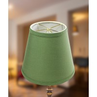 5X8X7 Empire Linen Edison Clip On Lampshade Kale Green - Perfect For Small Table Lamps, Desk Lamps, And Accent Lights -Small, Kale Green