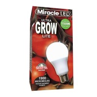 Miracle Led Commercial Hydroponic Ultra Grow Lite - Replaces Up To 150W - Daylight White Full Spectrum Led Indoor Plant Growing Light Bulb For Diy Horticulture & Indoor Gardening (605188)