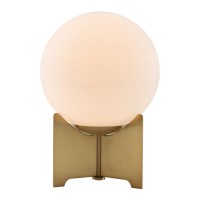 Pearl Table Lamp White And Brass