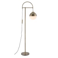 Waterloo Floor Lamp White And Bronze