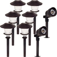 8 Pack Paradise Path Light & Spotlight Kit W/ 24 W Transformer (Oiled Bronze)