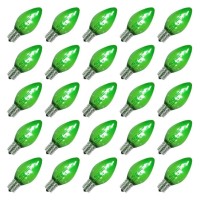 Vickerman C7 Green Twinkle Transpled Bulb 25/Box - Xledtc74T-25