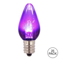 Vickerman C7 Purple Transparent Led Bulb 25/Box - Xledtc76-25