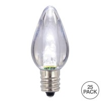 Vickerman C7 Cool Wht Transparent Led Bulb 25/Box - Xledtc75-25