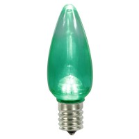 Vickerman C9 Green Transparent Led Bulb 25/Box - Xledtc94-25