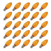 Vickerman C9 Orange Transparent Led Bulb 25/Box - Xledtc98-25