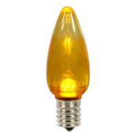 Vickerman C9 Yellow Transparent Led Bulb 25/Box - Xledtc97-25