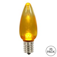 Vickerman C9 Yellow Transparent Led Bulb 25/Box - Xledtc97-25