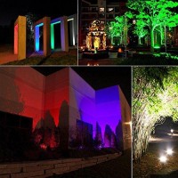 Melpo 30W Led Flood Light Outdoor 300W Equivalent, Color Changing Rgb Lights With Remote, 120 Rgb Colors, Warm White 2700K, Timing, Custom Mode, Uplight Landscape Lights,Ip66 Us 3-Plug (2 Pack)