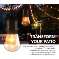 Newhouse Lighting Outdoor String Lights With Hanging Sockets Weatherproof Technology Heavy Duty 25Foot Cord 10 Lights Bulbs