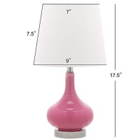 Safavieh Kids Lighting Collection Amy Pink Gourd 18-Inch Bedroom Living Room Home Office Desk Nightstand Table Lamp (Led Bulb Included)