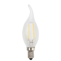 Jcking (Pack Of 8 Ac 110V-130V 2W E14 Dimmable Led Filament Bulbs Candle Flame Tip Led Light Bulb, Led Vintage Antique Chandelier Light Cool White 6500K