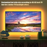 Tv Led Backlight, Maylit 8.2Ft Led Strip Lights For 40-60In Tv, Usb Powered Tv Lights Kit With Remote, Rgb Bias Lighting For Room Decor