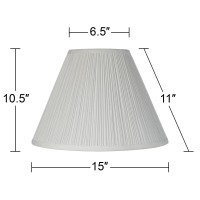 Set Of 2 White Pleated Medium Empire Lamp Shades 6.5