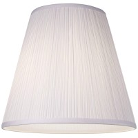 These traditional mushroom pleated lamp shades offer a wonderful style addition and upgrade to living room lamps or bedroom lighting The white fabric shades have a fine mushroom pleat providing a bit of elegance for any lamp base They have a regular spide