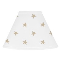 Gold And White Star Lamp Shade For Celestial Collection By Sweet Jojo Designs